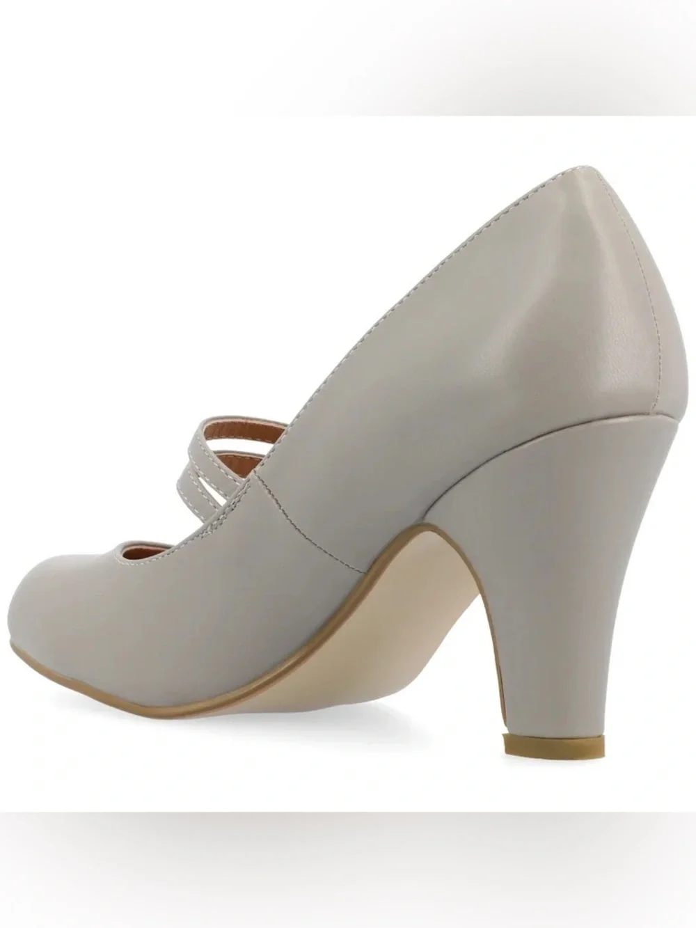 Journee Womens Narrow Width Windy Round Toe Block Heel Mary Jane Pumps